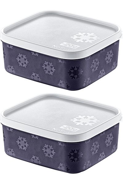 STOREMAX Mrttnca Set of 2 No Frost Storage Container Navy Blue 700 ml Trndymrt 1087243