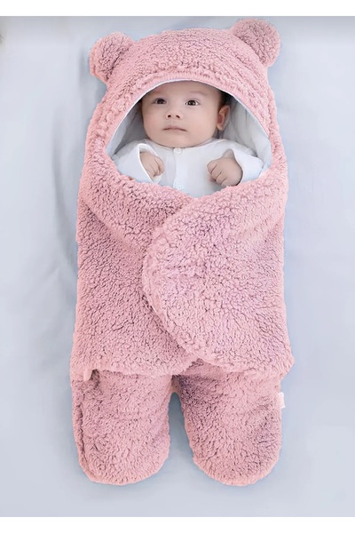 Mai Perla 0-12 Months Welsoft Outer Swaddle Baby Blanket with Ears