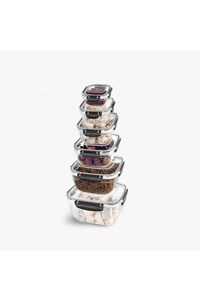 STOREMAX Sellbuystore Home Leak Proof Square Storage Container Set with Clip Lock, Sealed Lids, in Kitchen