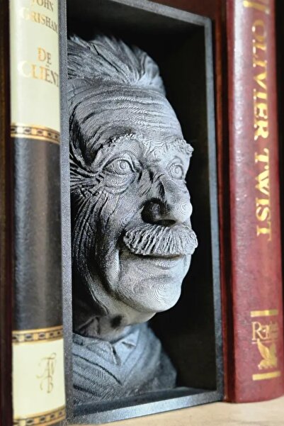 a life in games Einstein Figürlü Kitap Ayracı -  kitaplık raf ışığı ayracı, ç...
