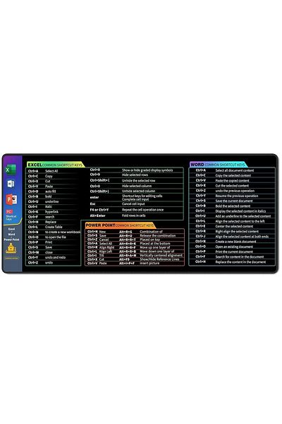 sgeteknoloji EXCEL WORD POWER POINT 70x30 سم سرعة غير قابلة للانزلاق قاعدة مخيطة لوحة ماوس ألعاب الألعاب