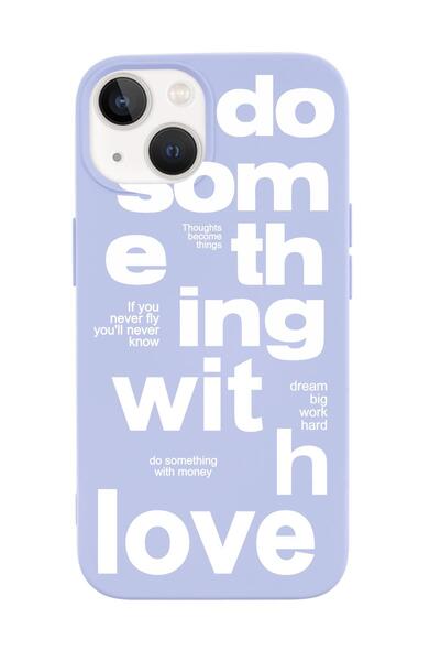 mooodcase iPhone 15 Uyumlu With Love Desenli Premium Silikonlu Telefon Kılıfı