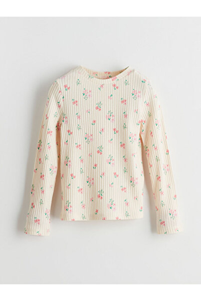 LC Waikiki Παιδικό κοριτσίστικο μπλουζάκι με λαιμόκοψη LCW Kids