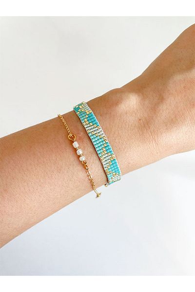 NevoAccessory Mint Green Set of 2 Miyuki Bracelets