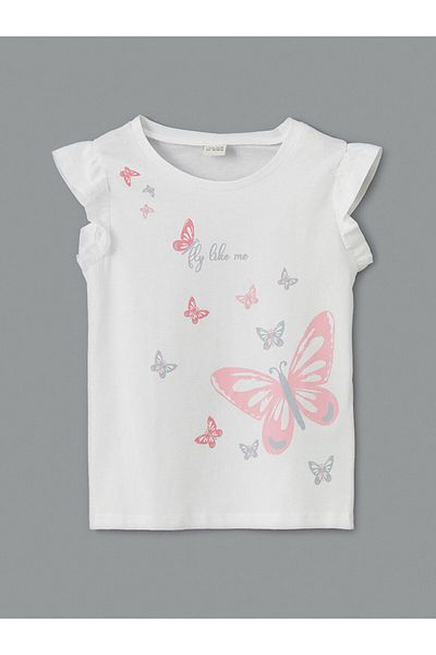 LC Waikiki Νέα σεζόν Crew Neck Girl's Tisort - S5JD32Z4