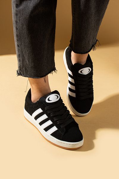 Pembe Potin Black and White Unisex Sports Sneaker Lace-Up Casual Comfortable Sole Shoes