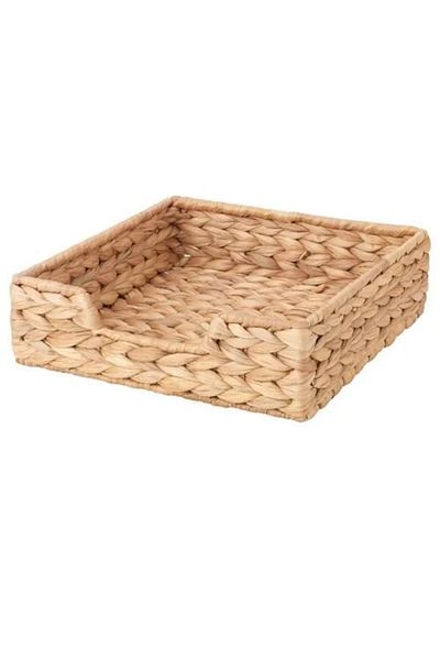 IKEA Ръчно изработена поставка за салфетки от ракита 23x23 см