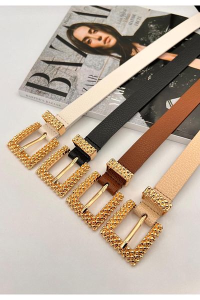 MODAM HİFA 4 bucăți îmbinare aurie cu cataramă pentru femei, curea pentru pantaloni, curea pentru rochie, curea pentru cămașă, curea pentru haină