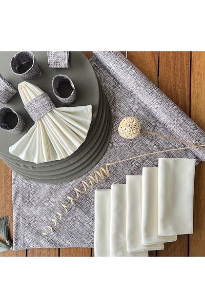 desen izmir New Season American Service - Wicker Pattern 6 Slat and 6 Napkin Rings and Runner Cover