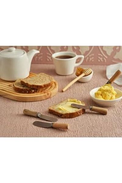 STOREMAX Jvnnshop Wooden Handle Breakfast Jam Spoon 6 Pieces 646268