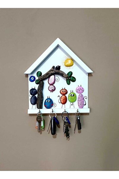 Tekir Store Handmade Kapı Giriş Anahtarlık Askılığı Duvar Dekorasyonu El Yapı...