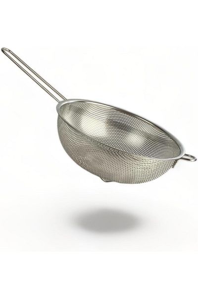 STOREMAX Nffastore Stainless Steel Strainer with Handle, Large Size Metal Strainer 22 * 10 cm - Aesthetic and Dayan