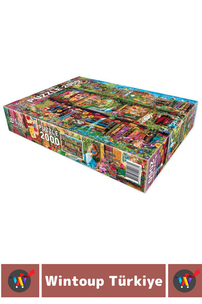 Wintoup Premium Eğlenceli El Göz Koordinasyon Hafıza Beceri Geliştirici 2000 Parça PUZZLE RAFTAKİ BAHÇE
