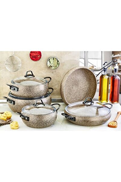 Elen طقم أواني طهي مكون من 7 قطع من OMS SANDSTORM