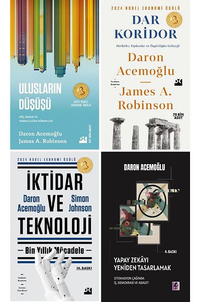 Penguin Books 4 Books Set - the Fall of Nations, Narrow Corridor, Power and Technology, Redesign Artificial Intelligence