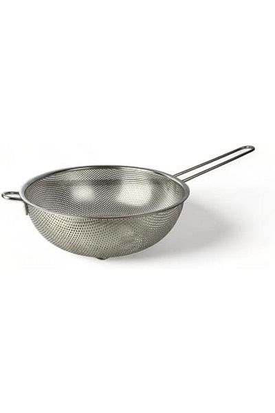 STOREMAX Nffastore Stainless Steel Strainer with Handle, Large Size Metal Strainer 22 * 10 cm - Aesthetic and Dayan