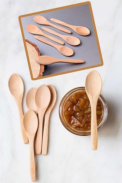 STOREMAX Ntwork 12 Pieces Bamboo Spice Spoon and Food Spoon, Bamboo Jam Honey Spoon 12 Pieces Art