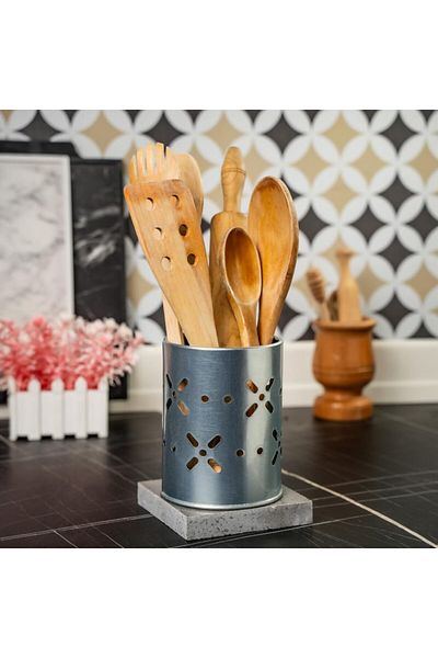 STOREMAX Sellbuystore Metal Daisy Cutlery Rack Metal Kitchen Organizer, Cutlery Holder, Countertop O