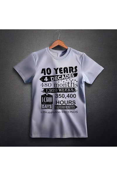 Ozzy Ψηφιακό μπλουζάκι με μοτίβο Unisex 40 ετών