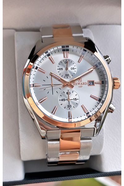 Reward Brand Rose Silver Color Inner Functions Active Men Wrist Watch