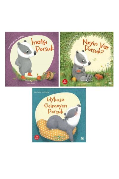 TÜRKİYE İŞ BANKASI KÜLTÜR YAYINLARI Inatçı Porsuk + Neyin Var Porsuk + Uykusu...