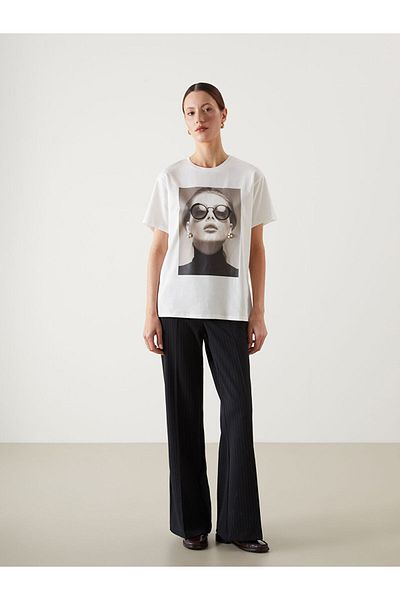 LC Waikiki New Season Crew Neck Printed Women's T-Shirt - S5Di97Z8