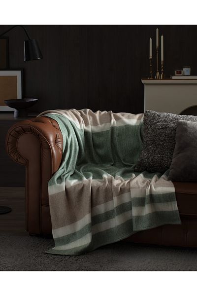 Madame Coco Origny Khaki Tv Blanket