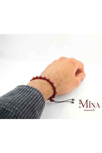 Mina Souvenir Natural Stoned Ankle Rosary - Agate, Turquoise, Amethyst, Tiger Eye Men/Women