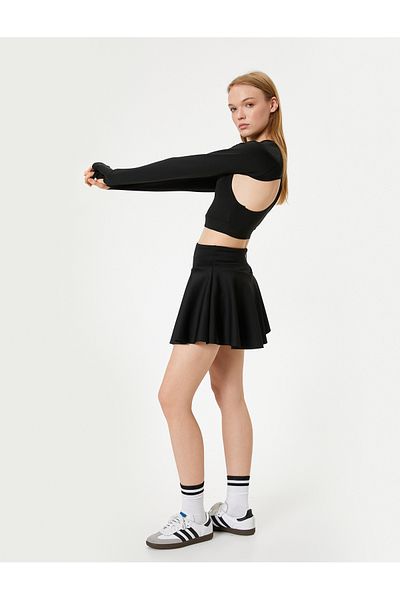 Koton Mini-Shorts, Rock, Sport, hohe Taille, schmale Passform