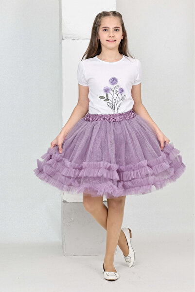 Nacar KIZ  ÇOCUK TSHİRT ETEK TAKIM 23 NİSAN