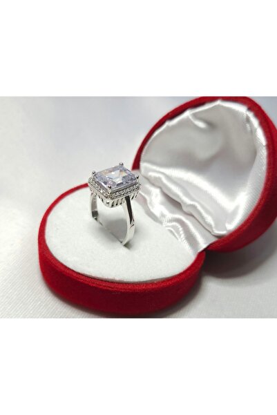 Silver 925 Ayar Gümüş Baget Tektaş Yüzük