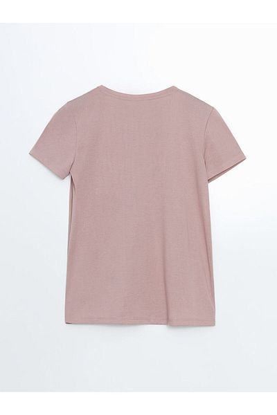 LC Waikiki Γυναικείο φλοράλ μπλουζάκι Crew Neck