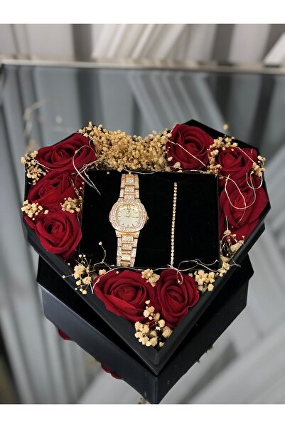 Masalsı Concept Prizma Kapaklı Ledli Kalp Kutuda Gül Süslemeli 14 Şubat Sevgi...