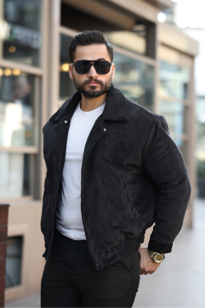 LOES MOMENT Yeni Sezon Erkek Oversize Vintage Kadife Ceket