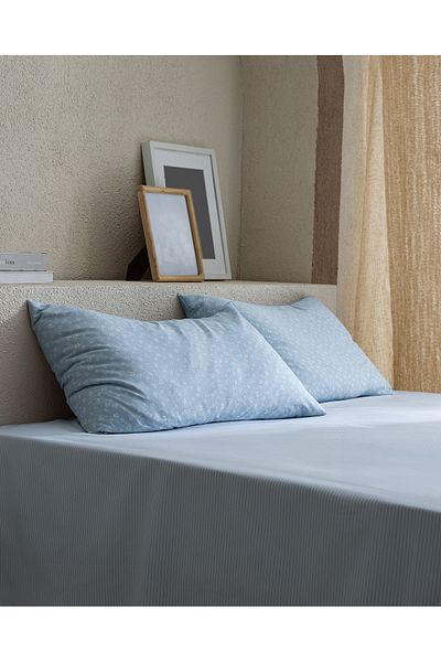 Madame Coco Marlie Double Cotton Sheet Set - Blue
