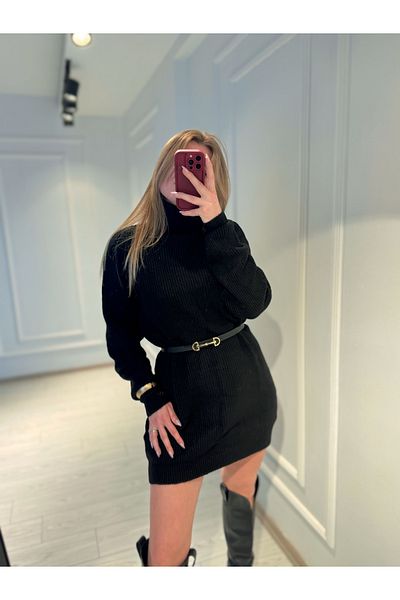 Store Turtleneck Knitwear Tunic Dress