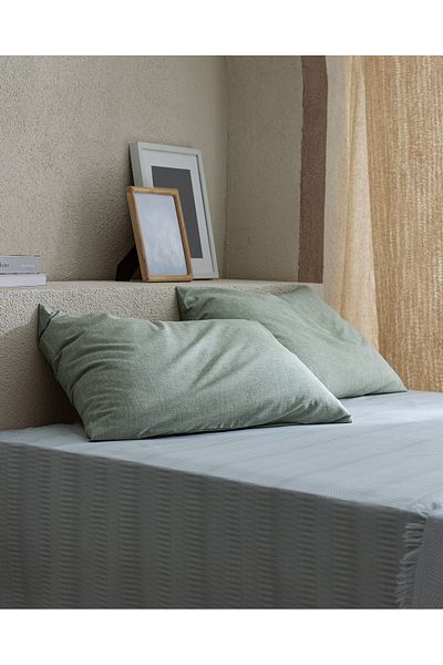 Madame Coco Delrico Single Cotton Sheet Set - Khaki