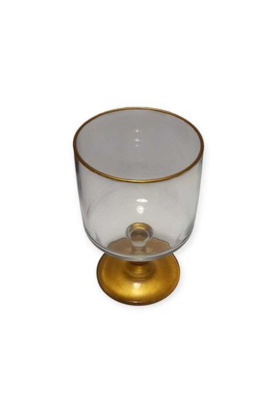Paşabahçe 300 Cc Magnolia Ice Cream Presentation Cup - Gilded, Standing Dessert, Glass Set of 6