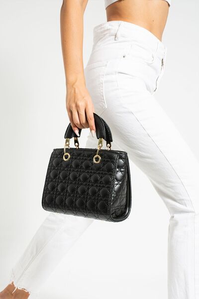 NBİBAGS Nakışlı Ayarlanabilir Omuz Askılı Ve El Çantası