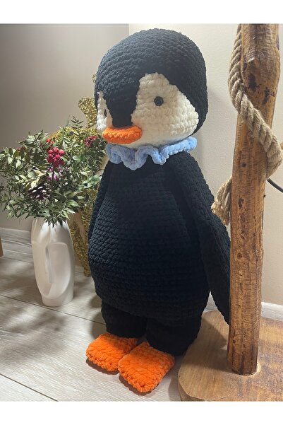 örgü Amigurumi peluş penguen 60 cm