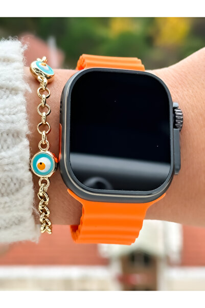 FERRO Turuncu Silikon Amoled,türkçe,sesli Görüşme,11farklı Spor Modlu Kadın Akıllısaat Bileklik