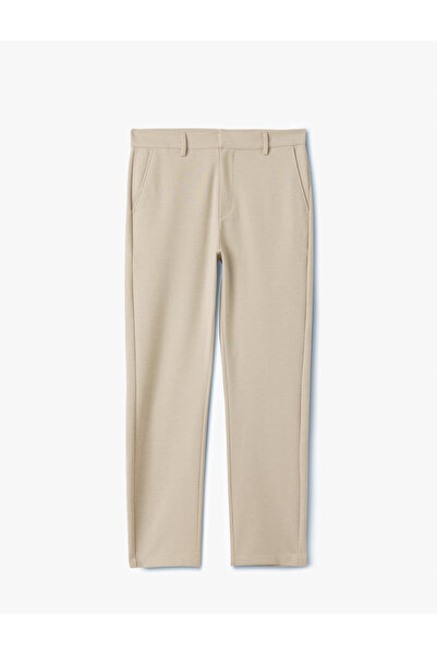 Koton Viskon Karışımlı Chino Cep Detaylı Tapered Fit Pantolon