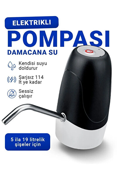 Albergio Şarjlı Otomatik Damacana Su Pompası Tek Motorlu (BPA IÇERMEZ ,CE BEL...