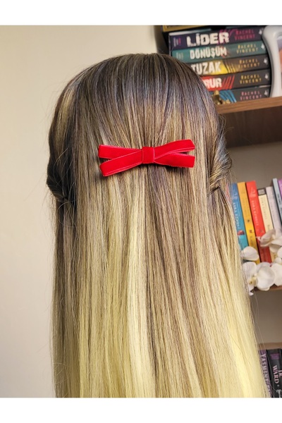 LO ADORO 2 штуки стрічки-бантики для волосся для жінок і дівчаток - оксамит, ...