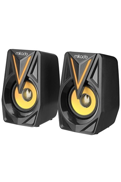 Mikado MD-S23 GLARE 2.0 Multimedia 3W*2 Siyah USB RGB Işıklı Gaming Speaker Hoparlör