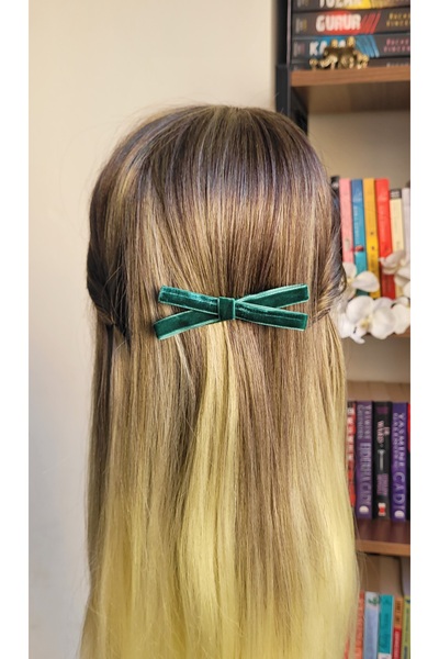 LO ADORO 2 штуки стрічки-бантики для волосся для жінок і дівчаток - оксамит, ...