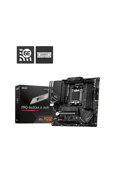MSI Pro B650m-a Wifi AMD B650 مقبس - AM5 DDR5 6400 MHz Matx Gaming اللوحة الأم