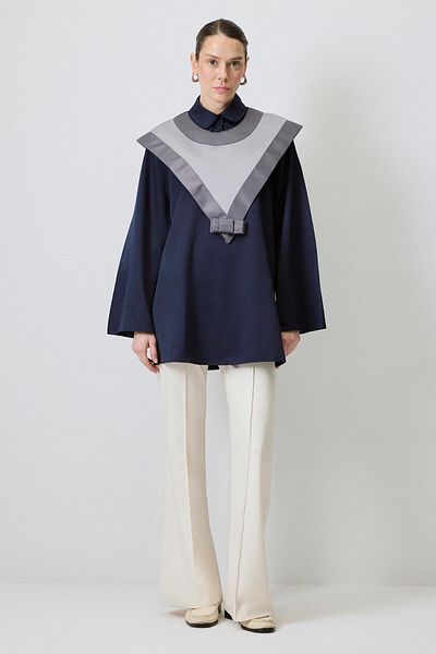 Touché Privé Collar Detail Satin Tunic