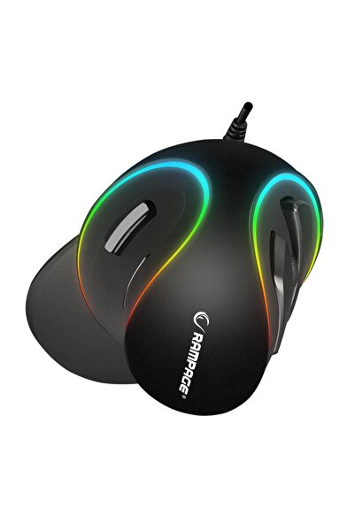 Rampage Smx-r618 Terrıfıc Siyah Ultra Rgb Efektli 4000dpi 6 Tuşlu Dikey Ergonomik Dikey Mouse