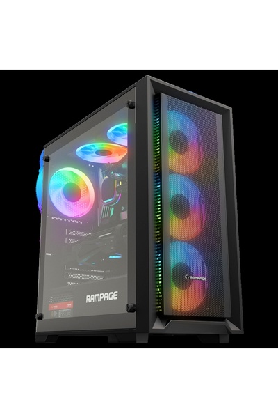 Rampage VOYAGER 750W 80+ BRONZE Siyah 4*RGB Auto Fan ATX Mid-T Gaming Oyuncu ...